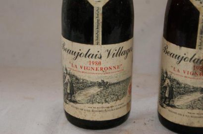 null 3 bouteilles de Beaujolais village, cuvée vigneronne, Bouchard