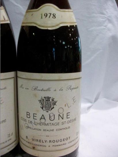 null 5 bouteille de Beaune, Clos de l'Hermitage Saint Désiré, Virely-Rougeot, 1978....