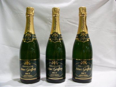 null 3 bouteilles de Champagne Henri Geoffroy.