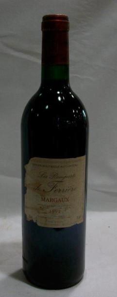 null 1 bouteille de Margaux, Les Remparts de Ferrière, 1992 (esa)