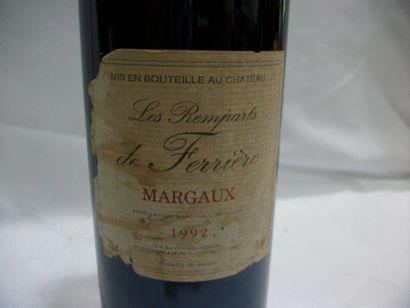 null 1 bouteille de Margaux, Les Remparts de Ferrière, 1992 (esa)