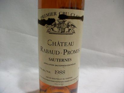 null 1 bouteille de Sauternes, Rabaud-Promis, 1988. (étiquette tachée)