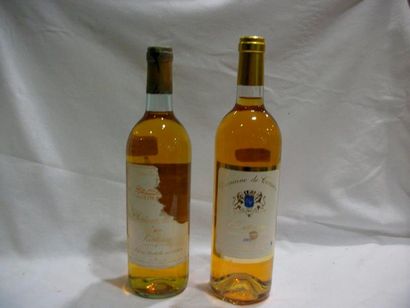 null Lot de deux bouteilles de Sauternes : Domaine de Cousseres 2002 et Château Monteils...