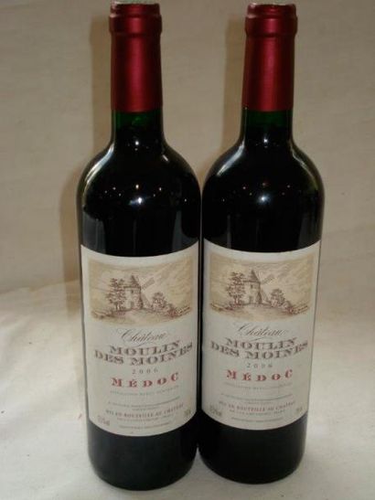 null 2 bouteilles de Médoc, Château Moulin des moines, 2006