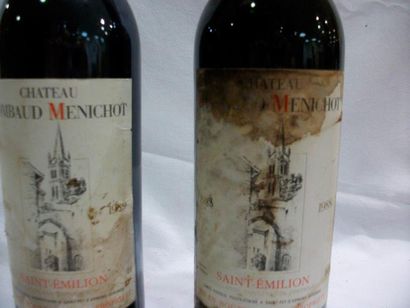 null 2 bouteilles de Saint Emilion, Château Gombaud Menichot, 1988 et 1989 (es, ...
