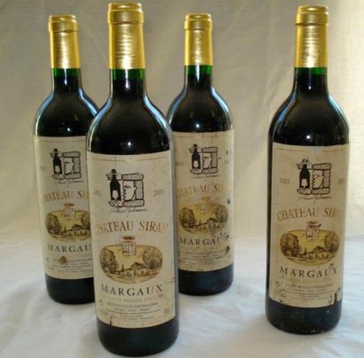null 4 bouteilles de Margaux, Château Siran, 2003. (esla)