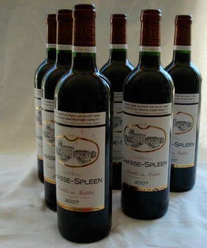 null 6 bouteilles de Château Chasse-Spleen, 2007.