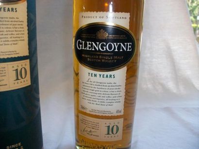 null 1 bouteille de Scotch whisky, Glengoyne, Sigle Malt, 10 ans d'âge. Dans sa ...