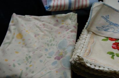 null Lot de nappe et serviettes en coton (BE)