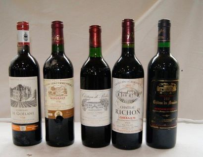 null Lot de 5 bouteilles de Bordeaux : Château les Fermentaux (2010, esa, LB, capusle...