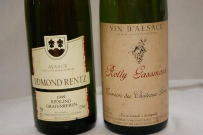 null Lot de 7 bouteilles de vin d'Alsace : 5 de Edelzwicker (Edmond Rentz, 1000ml),...