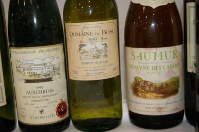 null Lot de 11 bouteilles de vins blancs : Bergerac, Saumur, Auxerrois, Gaillac