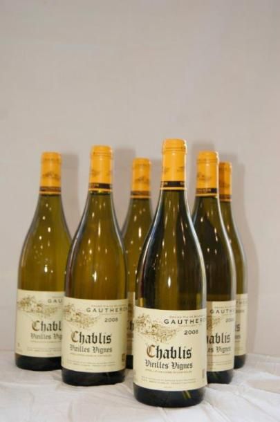 null 6 Bouteilles de Chablis, Vieilles vignes, Gautheron, 2008