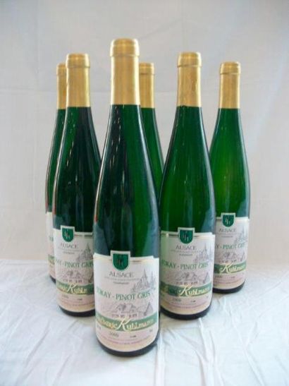 null 6 bouteilles de Tokay - Pinot Gris, Frederic Kuhlmann, 2000 (léger dépôt)