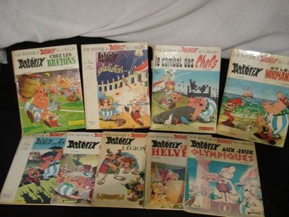 null ASTERIX Ensemble de 9 bandes dessinées : "Astérix aux Jeux Olympiques" (1973,...