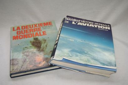 null Lot de deux livres : "Nouvelle histoire mondiale de l'Aviation" - "La Deuxième...