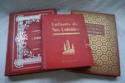 null Lot de 3 livres : Genestoux "Enfants de nos Colonies" Hachette, 1932 / Chatriand...