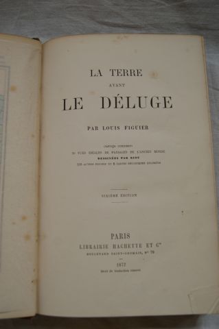 null FIGUIER "La Terre avant le Déluge" Hachette, 1872. Hachette.