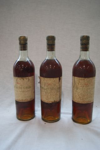 null 3 bouteilles de Graves, domaine du Ciron, 1951 (LB et B, 1 ea)