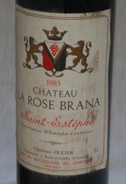 null 1 bouteille de Saint Estèphe, Château La Rose Brana, 1985 (els, LB)