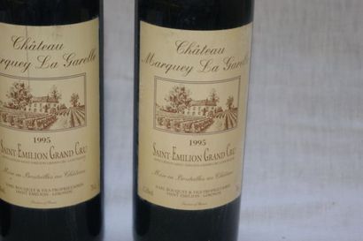 null 3 bouteilles de Saint Emilion Grand Cru, Château Marquey La Garelle, 1995.