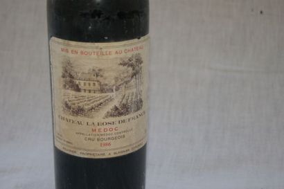 null 1 bouteille de Médoc, Château La Rose de France, 1986. (LB)