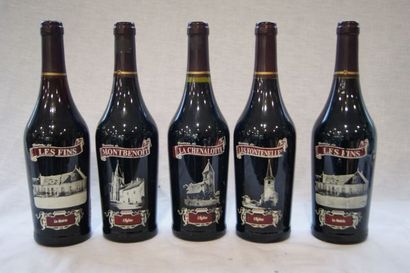 null Lot de 5 bouteilles de vin rouge : La Chenalotte "L'Eglise", La Fontenelle "L'Eglise",...