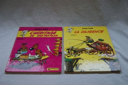 null LUCKY LUKE Lot de 2 bandes dessinées, Dargaud : "La Diligence" (1977) et "L'Héritage...