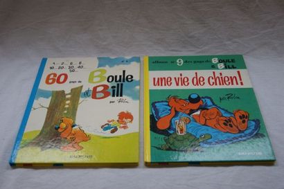 null BOULE et BILL Lot de 2 bandes dessinées, Dupuis : "Une vie de chien" (1973),...