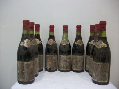 null 9 bouteilles de Côte-Rôtie, Delas, 1971 (esa, B et LB)