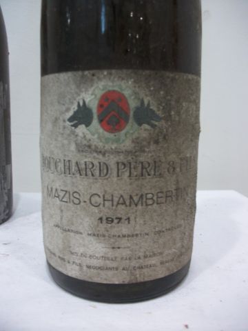 null 2 bouteilles de Mazis-Chambertin (1971, une sans date), Bouchard Père et fils,...
