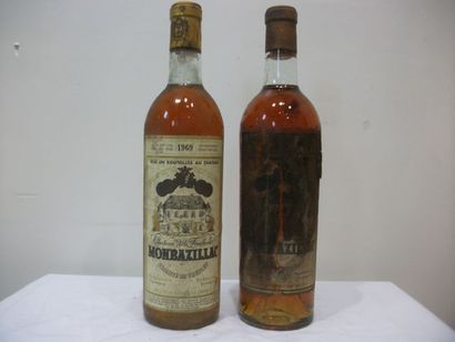 null 2 bouteilles de Monbazillac, Château de la Lonvieille (1969 pour l'une), (une...