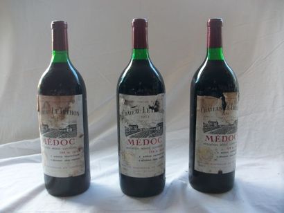 null 3 Magnums (1.5l) Château le Trehon, Médoc 1975 (LB, esla)