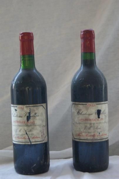 null 2 bouteilles de Premières Cotes de Blaye, Château C?lillas, 1985 (étiquettes...
