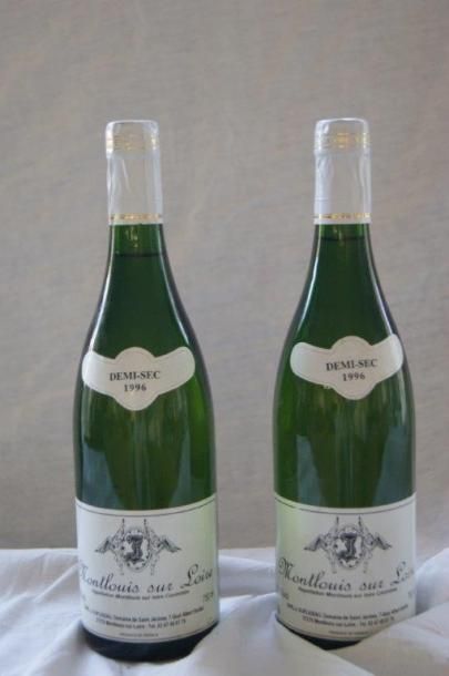null 2 bouteilles de Montlouis sur Loire, demi-sec, 1996.