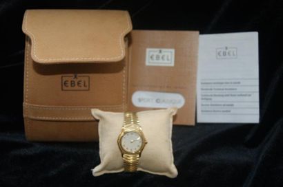 null EBEL Montre-bracelet de dame en or jaune ( 750/1000) modèle " Classique Sport"...