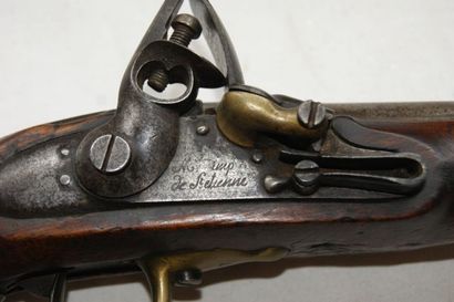 null Pistolet règlementaire, modèle An 9. Silex. Manufacture Impériale de Saint Etienne....