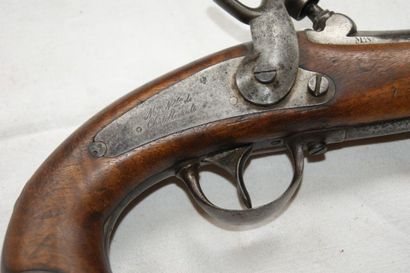 null Petit pistolet règlementaire de gendarmerie (?), modèle 1842. Manufacture nationale...