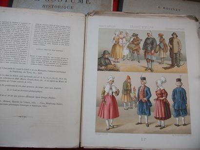 null A. RACINET Ensemble de recueils sur les Costumes historiques. Firmin Didot,...