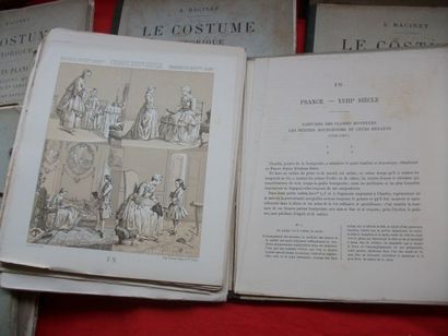 null A. RACINET Ensemble de recueils sur les Costumes historiques. Firmin Didot,...