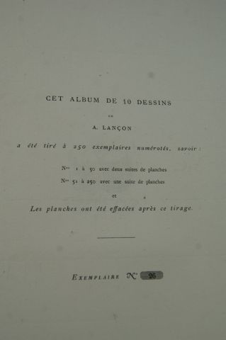 null D'après A. Lançon "Les Trappistes", série de 10 gravures à l'eau forte. Paris,...