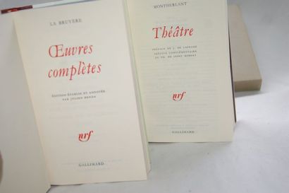 null Bibliothèque de La Pléiade, Lot de deux volumes : La Bruyère "Oeuvres complètes"...