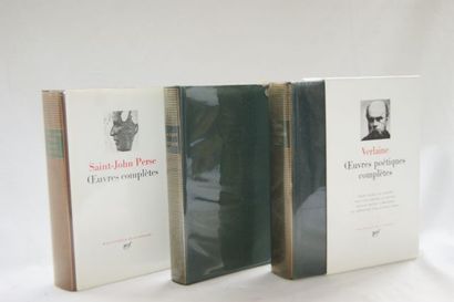 null Bibliothèque de La Pléiade, Lot de 3 volumes : Verlaine "Oeuvres poétiques complètes"...