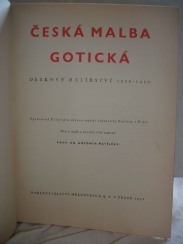null (Livre en tchèque sur la peinture gothique) "Ceska Malba Goticka Deskove Malirstvi"...