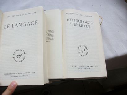 null Encyclopédie de La Pléiade, Lot de 2 volumes "Langag" (1968) - "Ethnologie générale"...