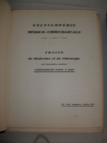 null Encyclopédie médico-chirurgicale. 3 tomes.