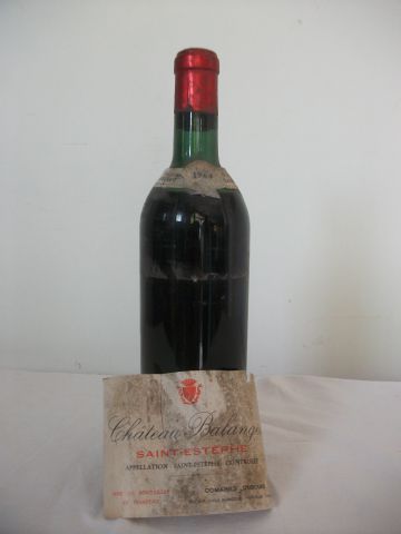 null 1 Bouteille de Saint Estephe Chateau balanger 1964.Nb , esa et décollé