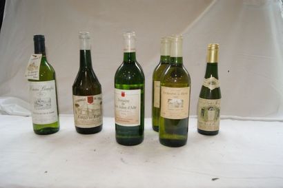 null Lot de 6 bouteilles de vins blancs : GAscogne, Côtes du Rhône, Var, Pays d'Oc....