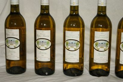 null 8 bouteilles de Bordeaux Blanc, Château Roques Mauriac, 2005.
