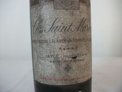 null 1 Bouteille de Lalande de Pomerol Clos saint Marcel 1966. Nb, esa , capsule...